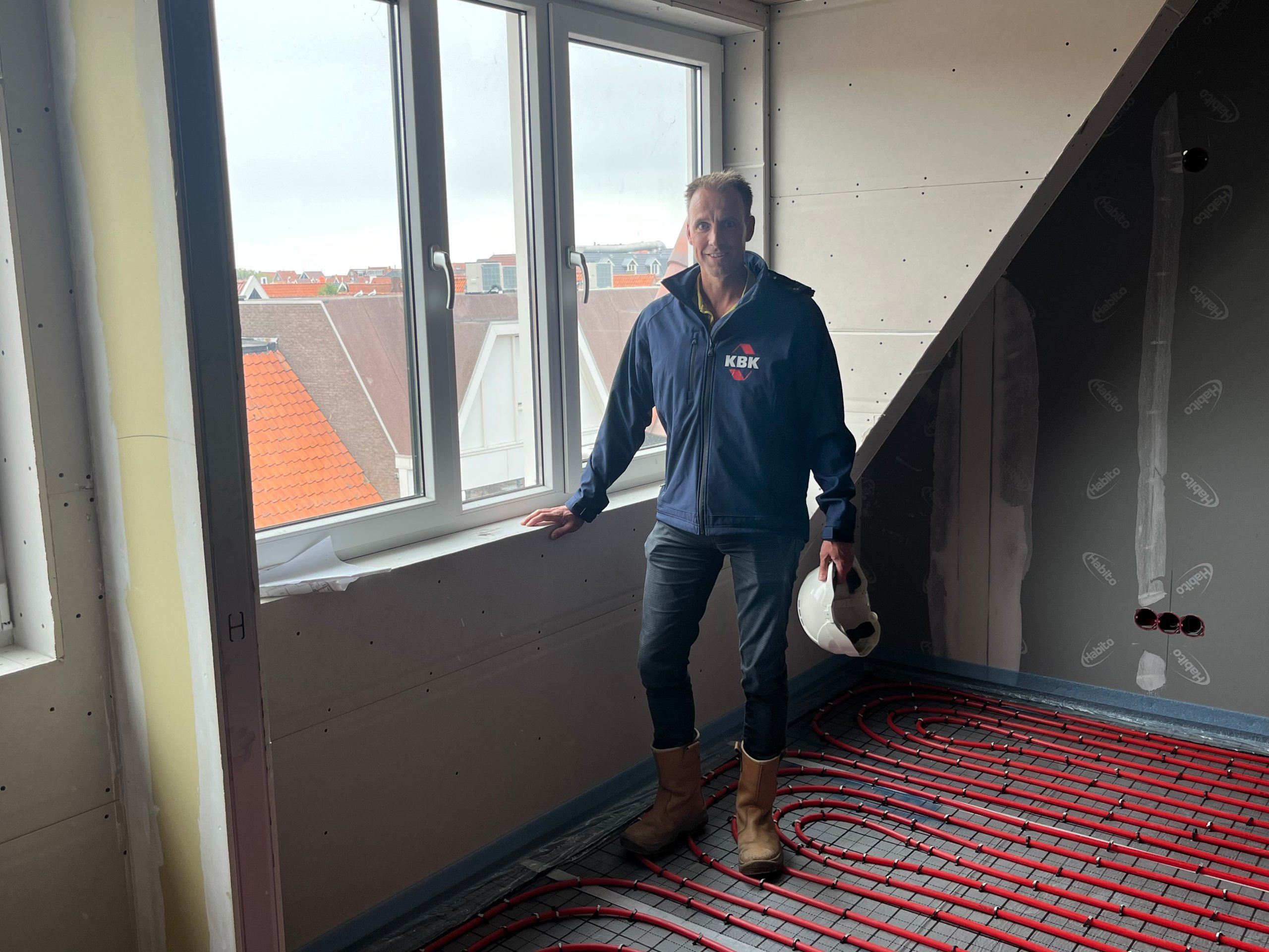 Projectmanager Peter aan het werk
